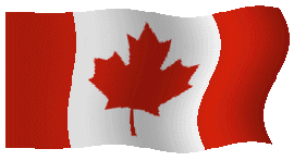 Canadian flag waving