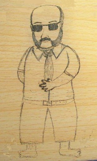 Student drawn picture of yours truly (mimicry is the highest form of praise